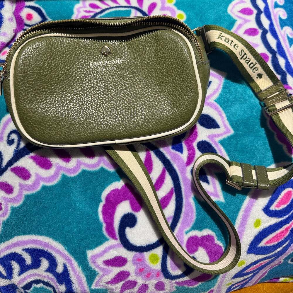 Kate Spade Green Camera Crossbody Belt Bag